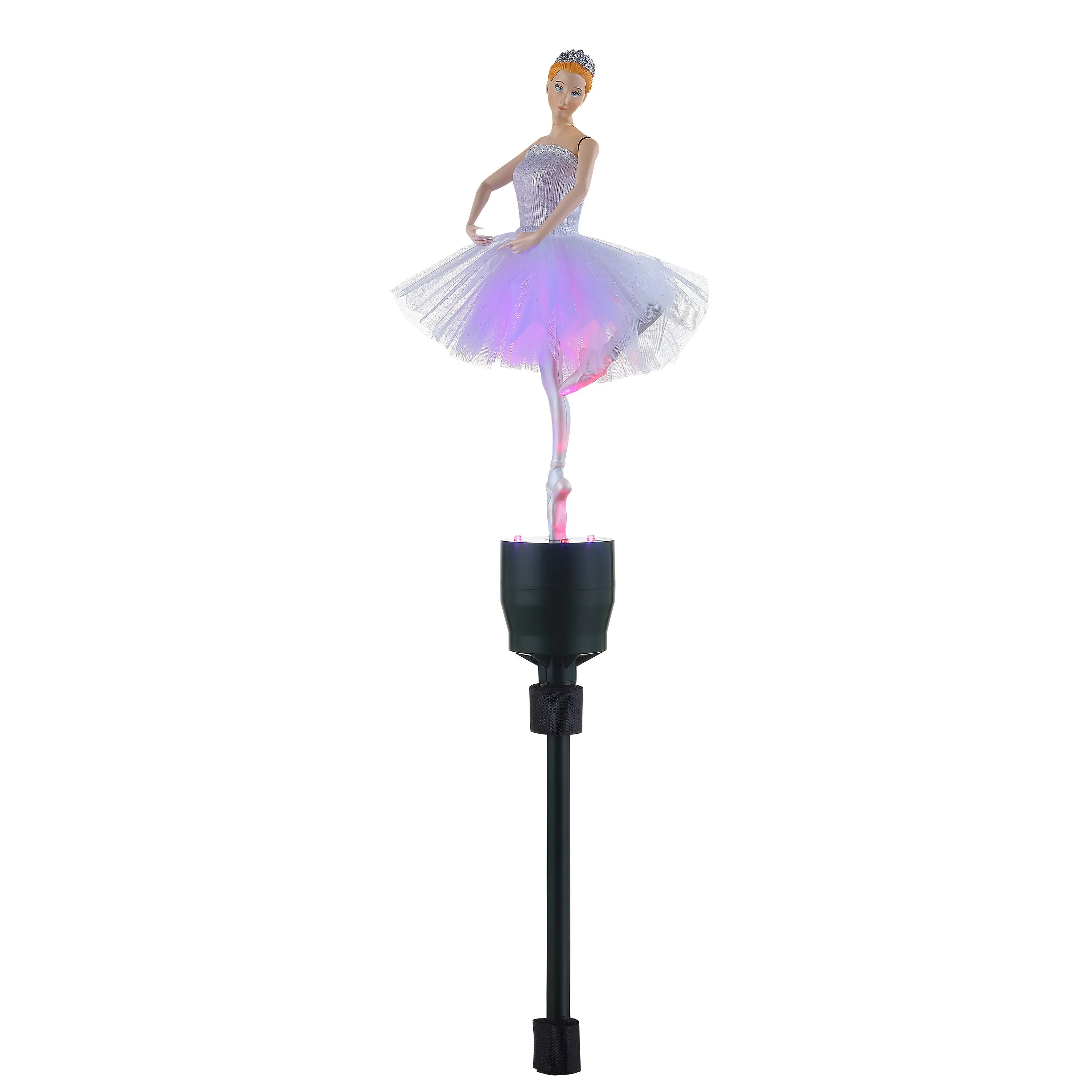 12 in. Fiber-Optic Animated Tree Topper - Ballerina