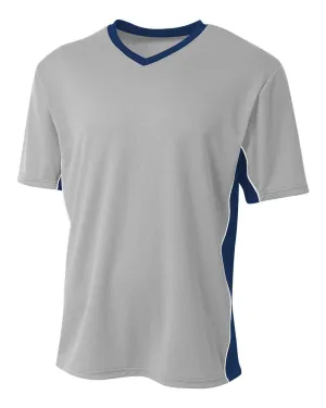 A4 N3018 Liga Soccer Jersey - Silver Navy