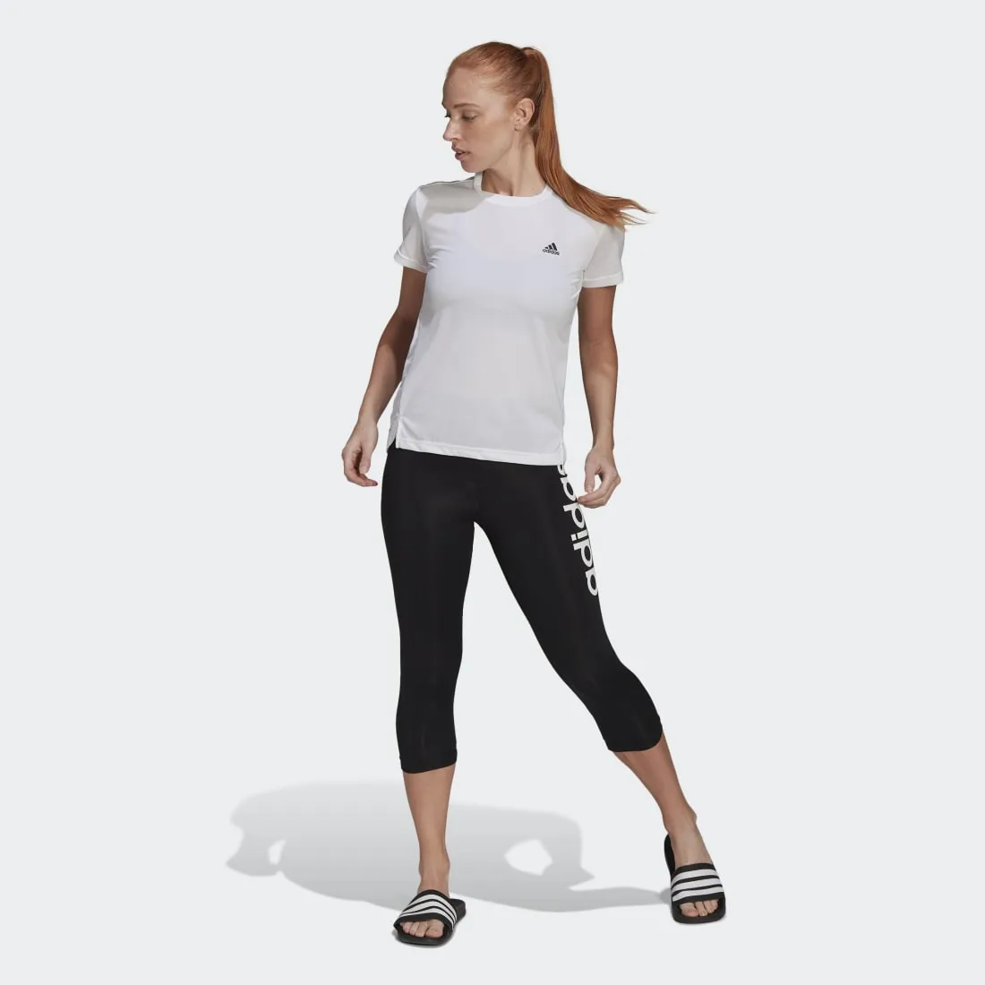 adidas AEROREADY Designed 2 Move 3-Stripes Women's Sport Tee