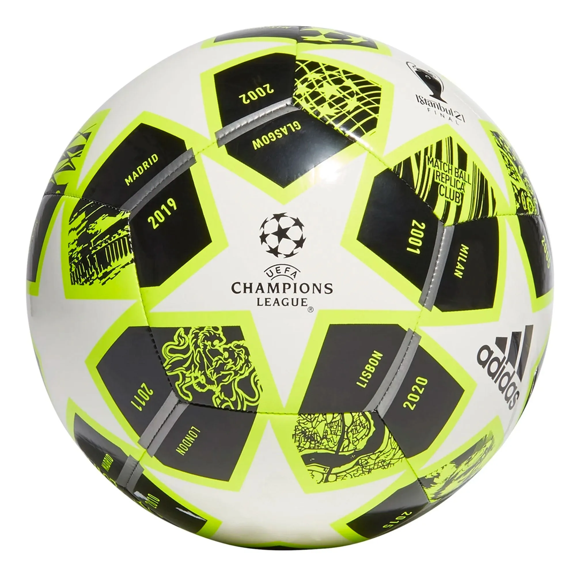 adidas Finale 21 20th Anniversary UCL Club Ball Yellow/White