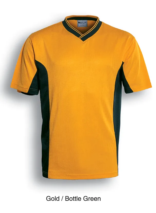 Adults Soccer Panel Jersey - Gold/Bottle Green