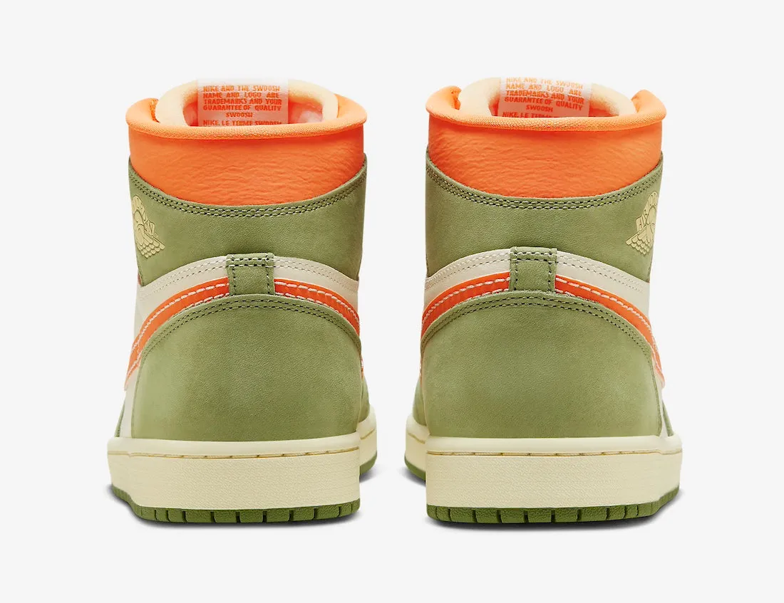 Air Jordan 1 Retro Hi OG Craft Celadon Sky J Light Olive Bright Mandarin FB9934-300