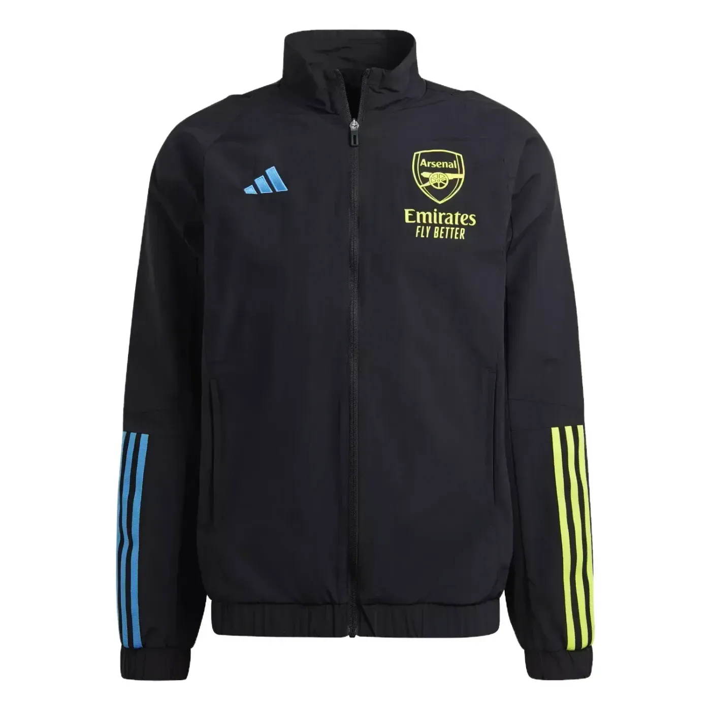 Arsenal FC black presentation Soccer tracksuit 2023/24 - Adidas