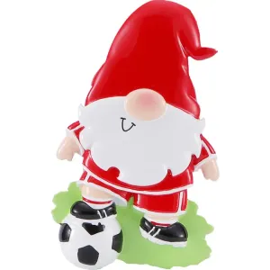 Ceramic Gnome Soccer Player Ornament