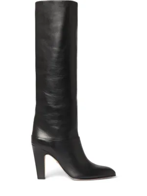 Chloé   85mm Eve leather tall boots 