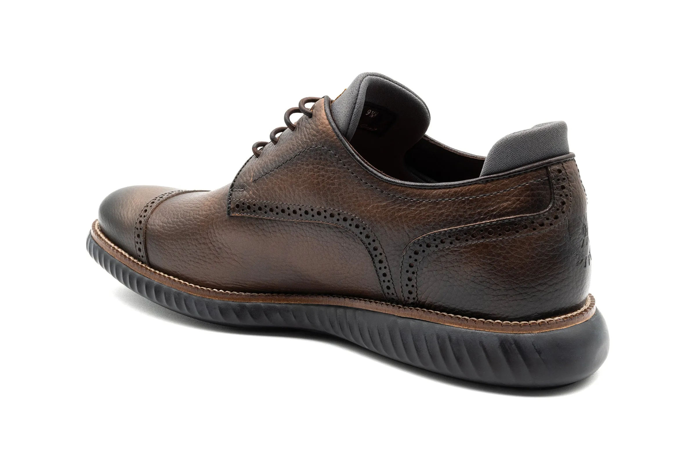 Countryaire Pebble Grain Cap Toe - Black Oak