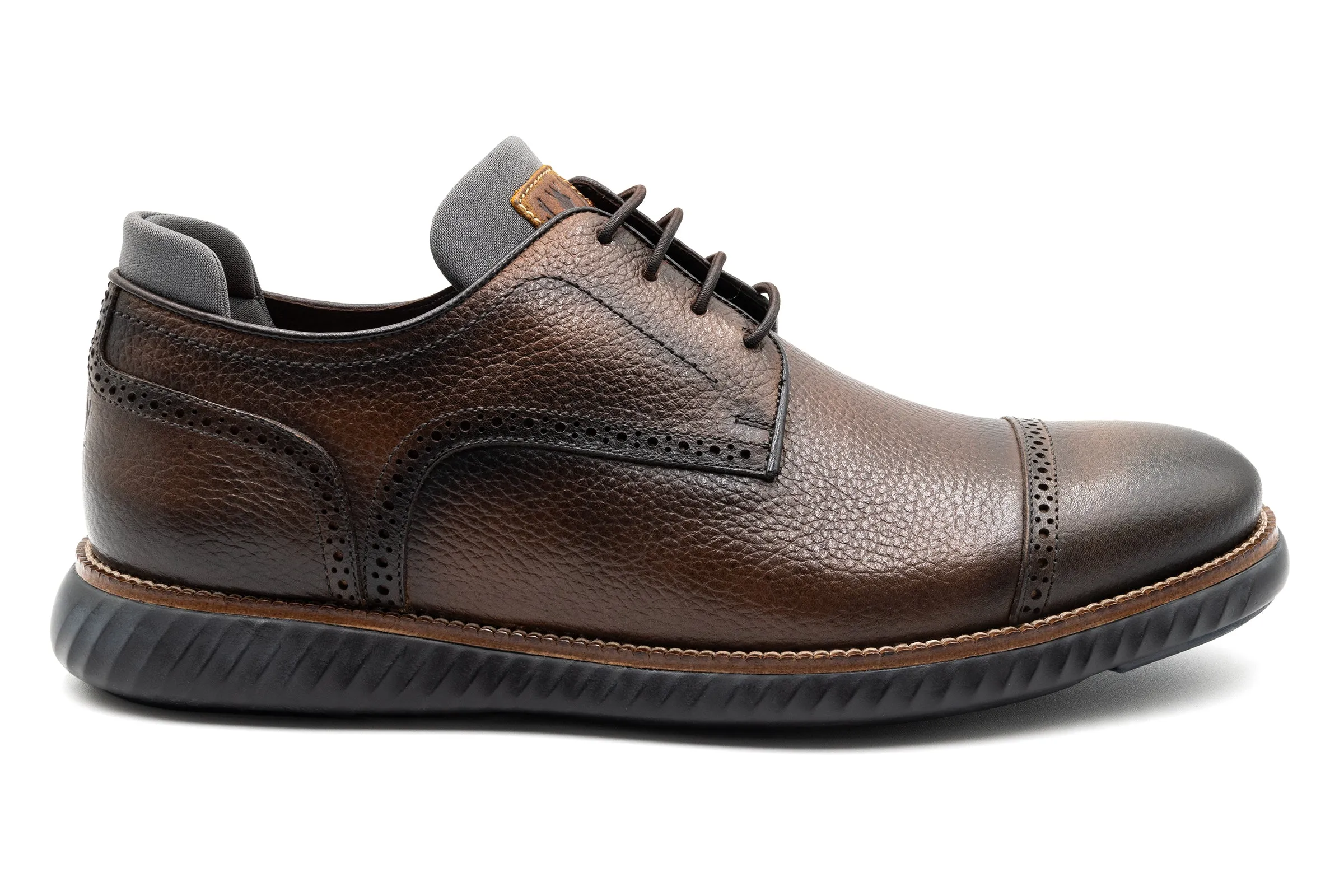 Countryaire Pebble Grain Cap Toe - Black Oak