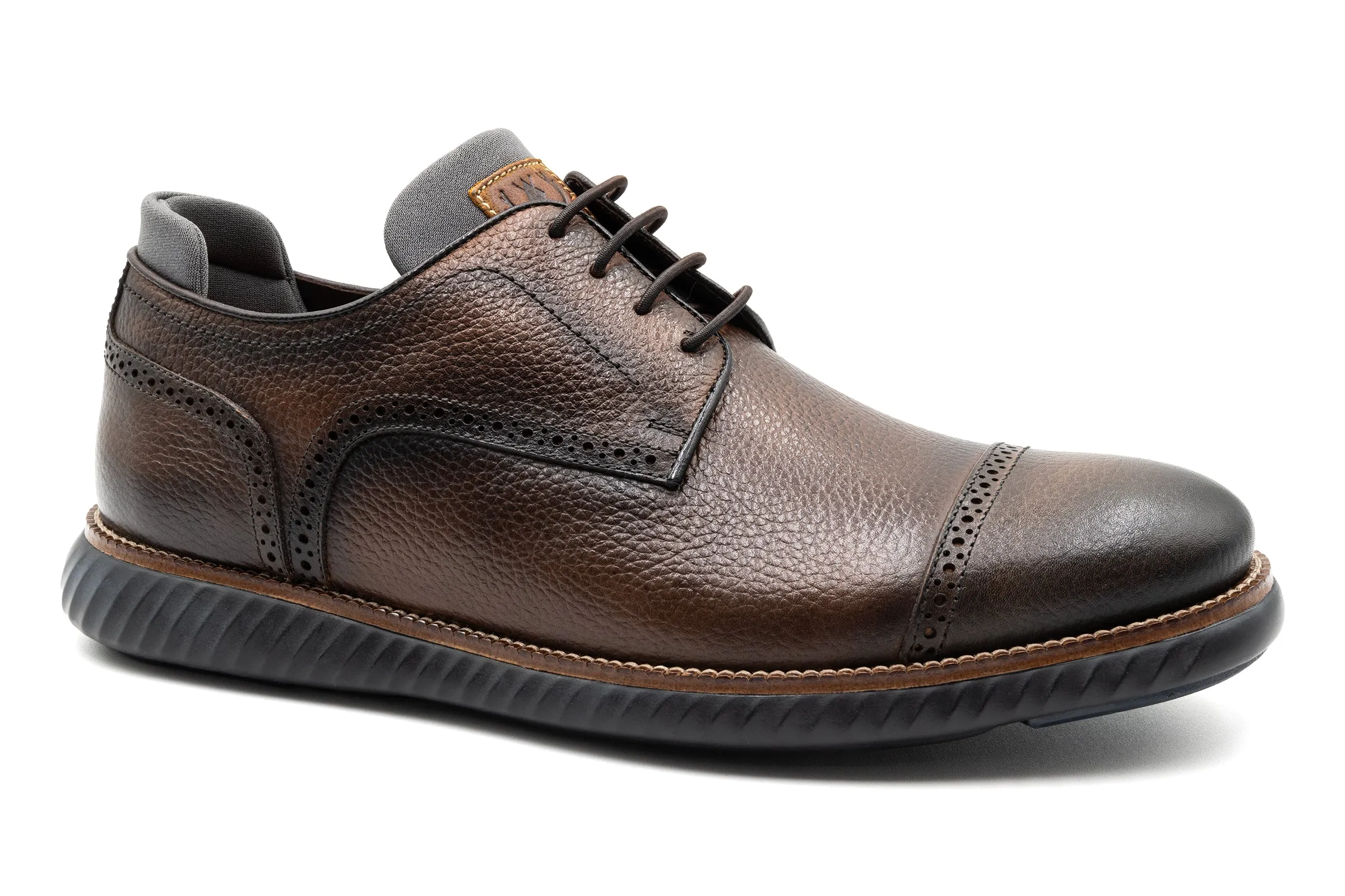 Countryaire Pebble Grain Cap Toe - Black Oak