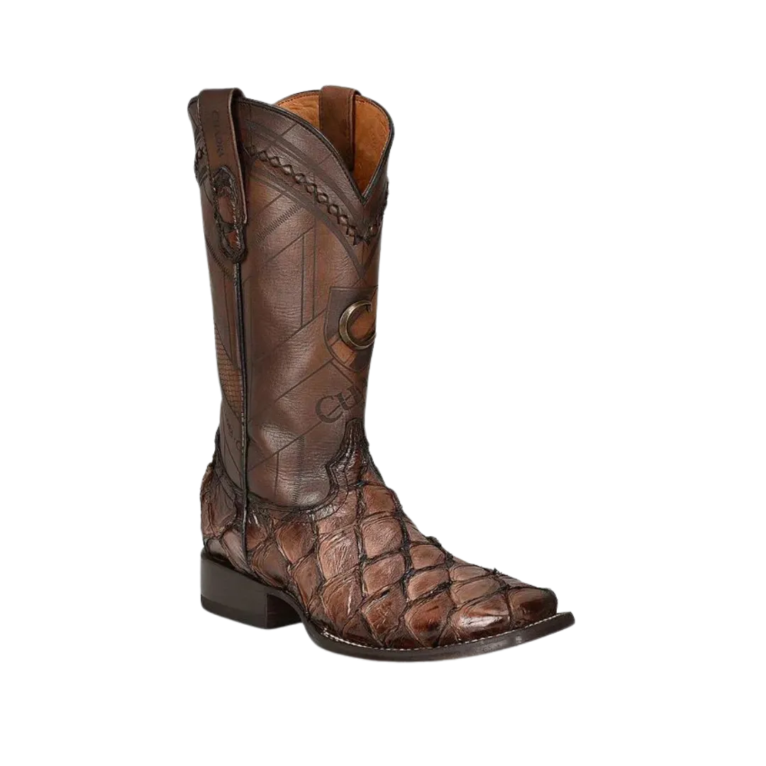 Cuadra Men's Choco Glazed Pirarucu Laser Boot