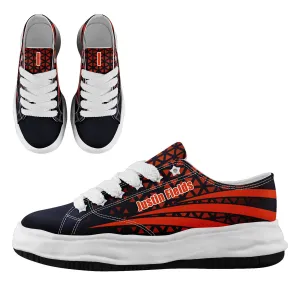 Custom Black Orange Illinois Shoes Personalized Sneaker FN038-D023003-7