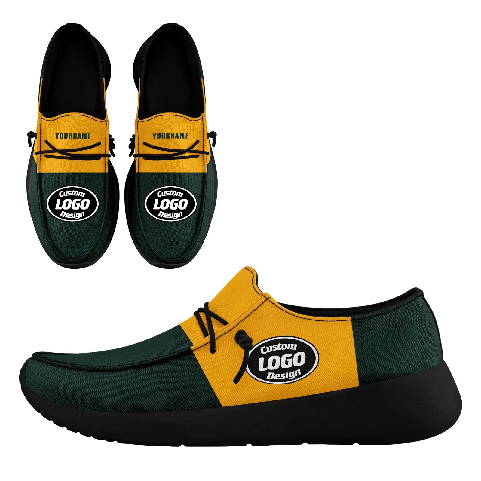 Custom Green Bay Green Yellow Shoes Personalized Sneaker FN018-D020278-13 Custom Online