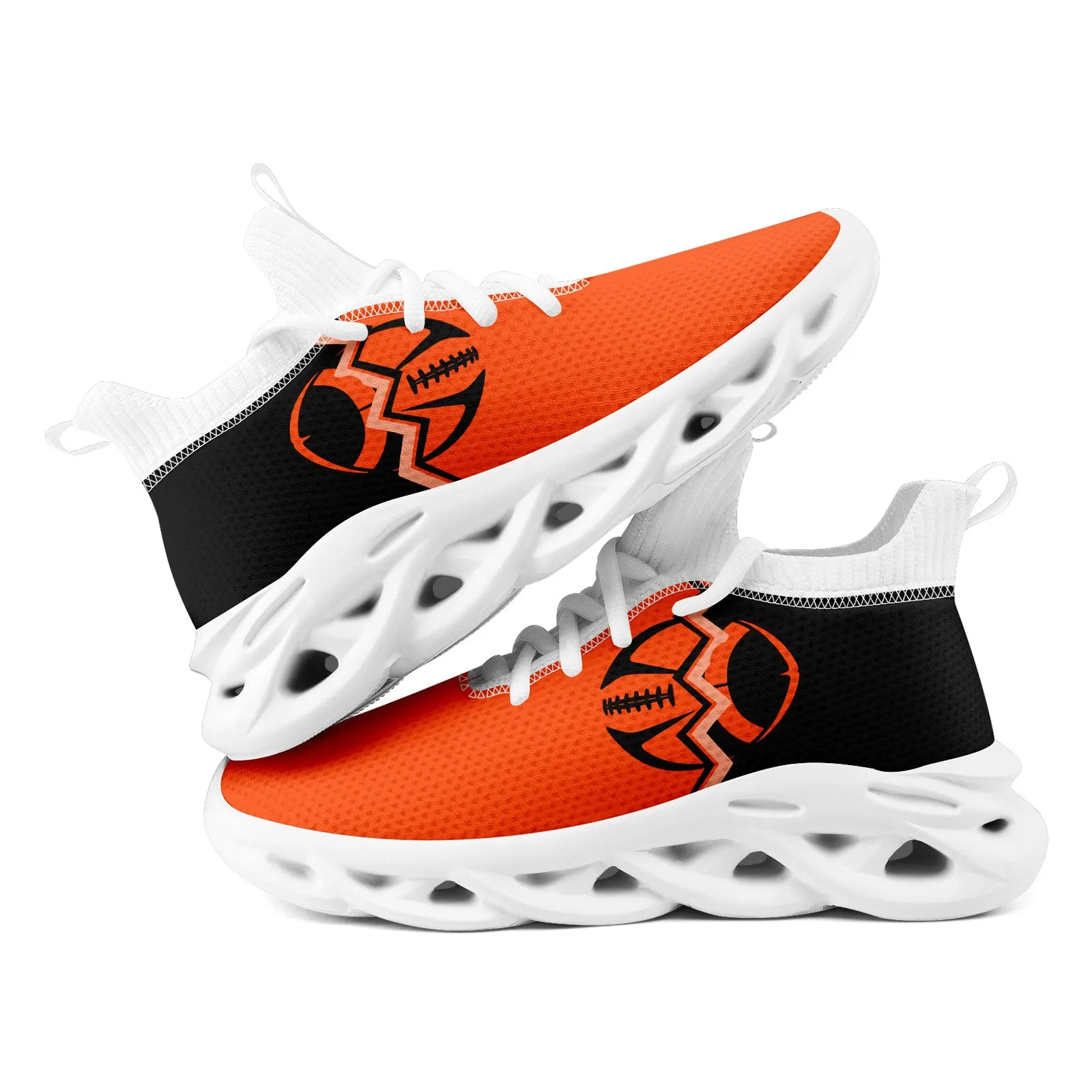 Custom Orange Black Ohio Maxsoul Shoes Personalized Sneaker FN030A-D028017-19