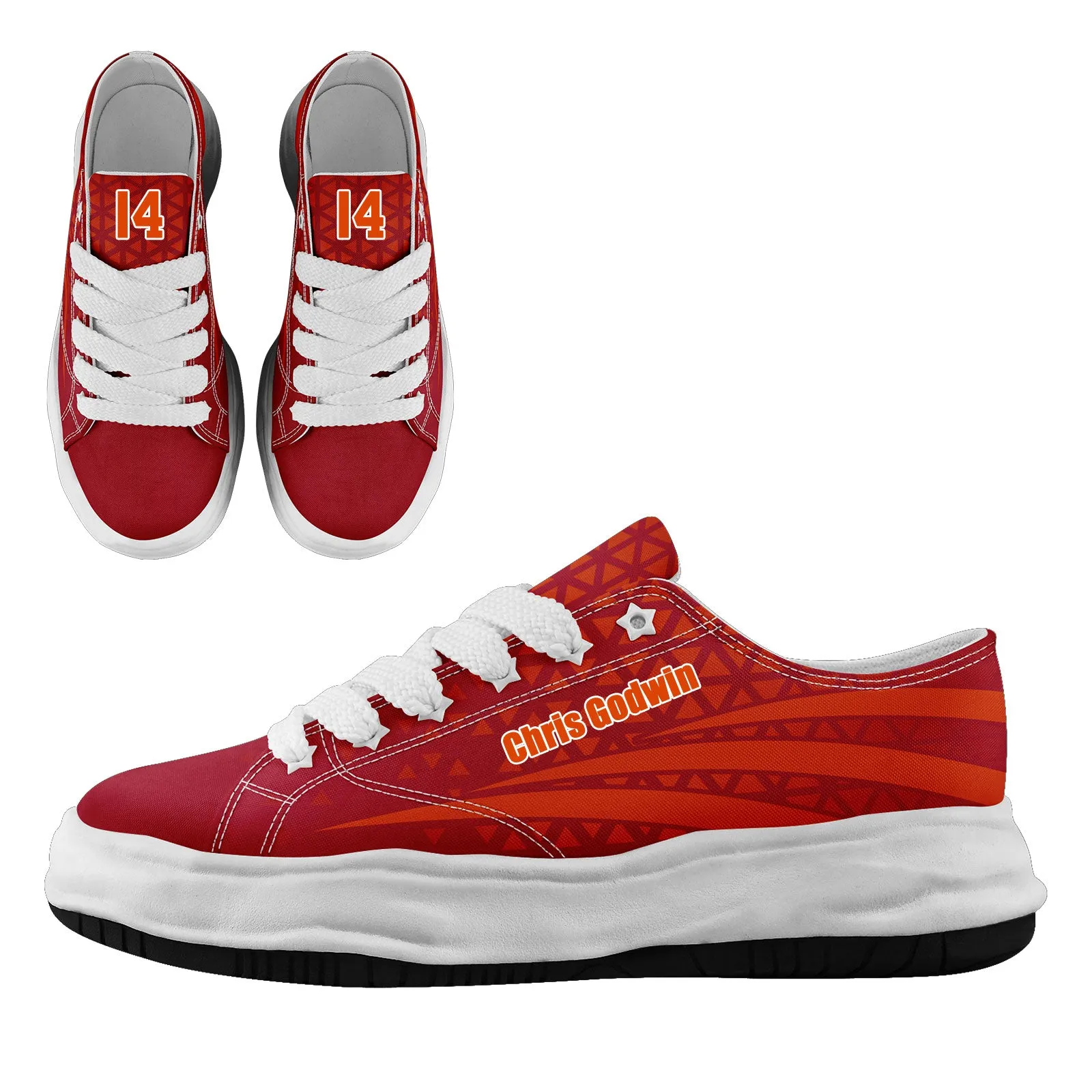 Custom Red White Florida Shoes Personalized Sneaker FN038-D023003-29