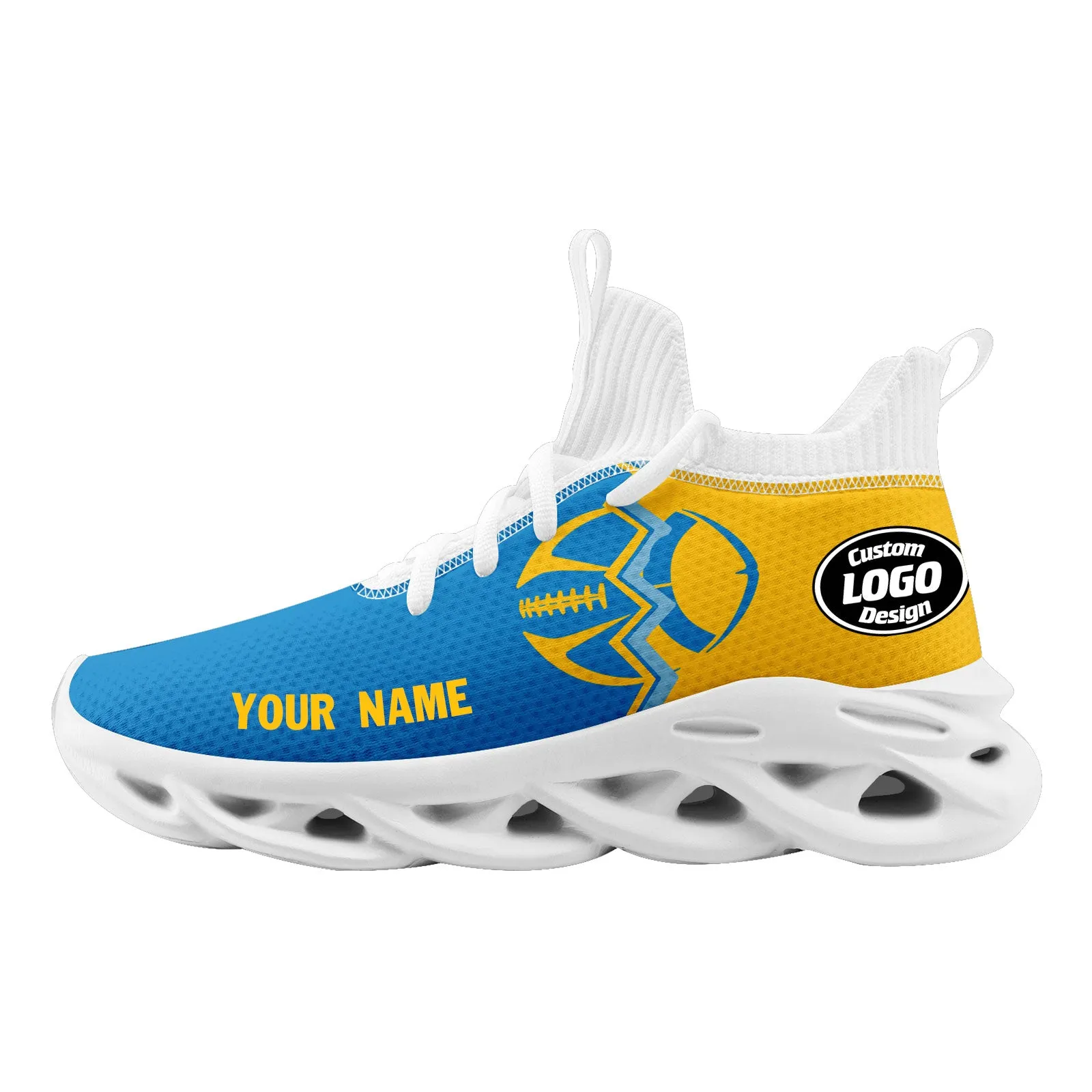 Custom Yellow Blue California MaxSoul Shoes and Hat Combo Offer Personalized Combo ZH-D028017-27