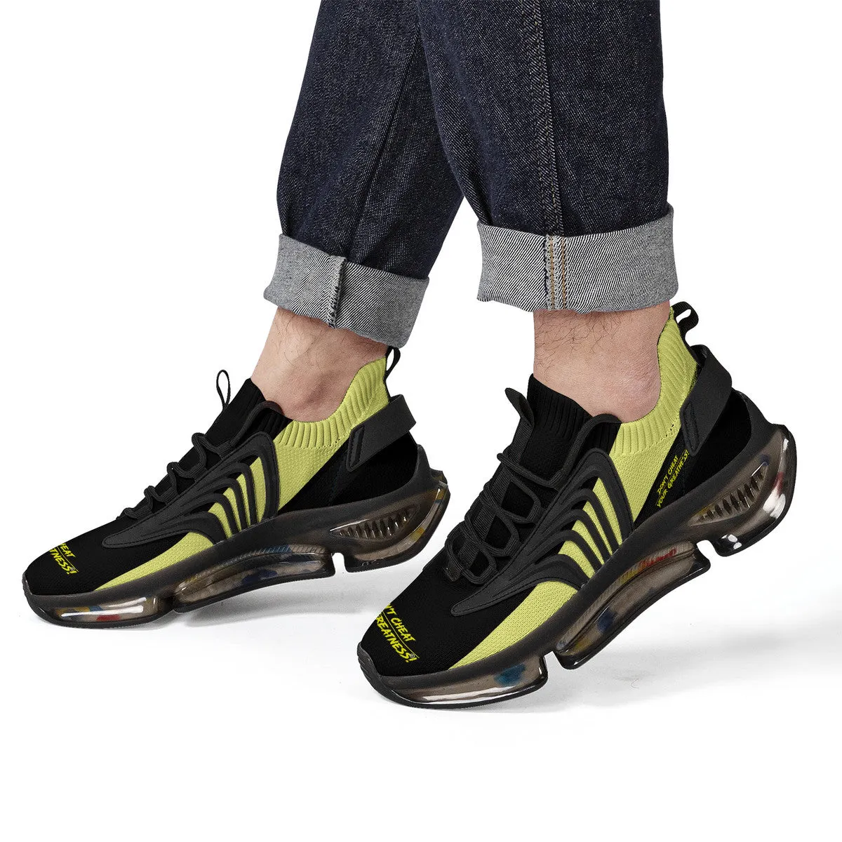 DCYG X2 Yellow& Black  Air Max React Sneakers -