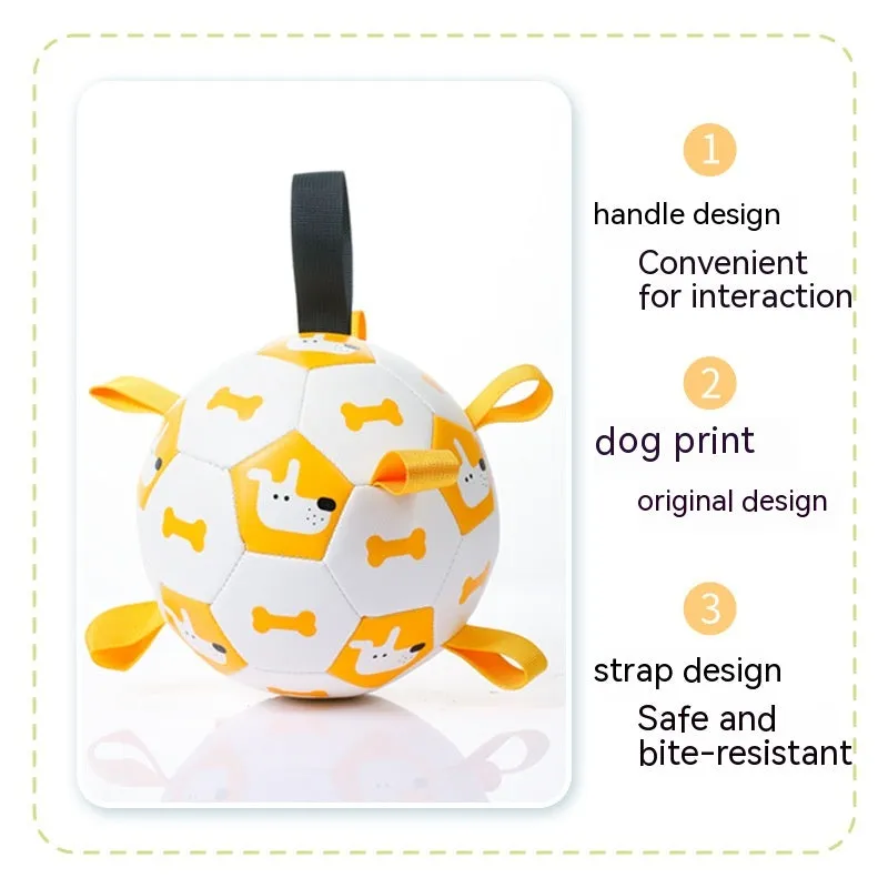 Dog Interactive Soccer Toys Dog for Training, Chewing, Teething