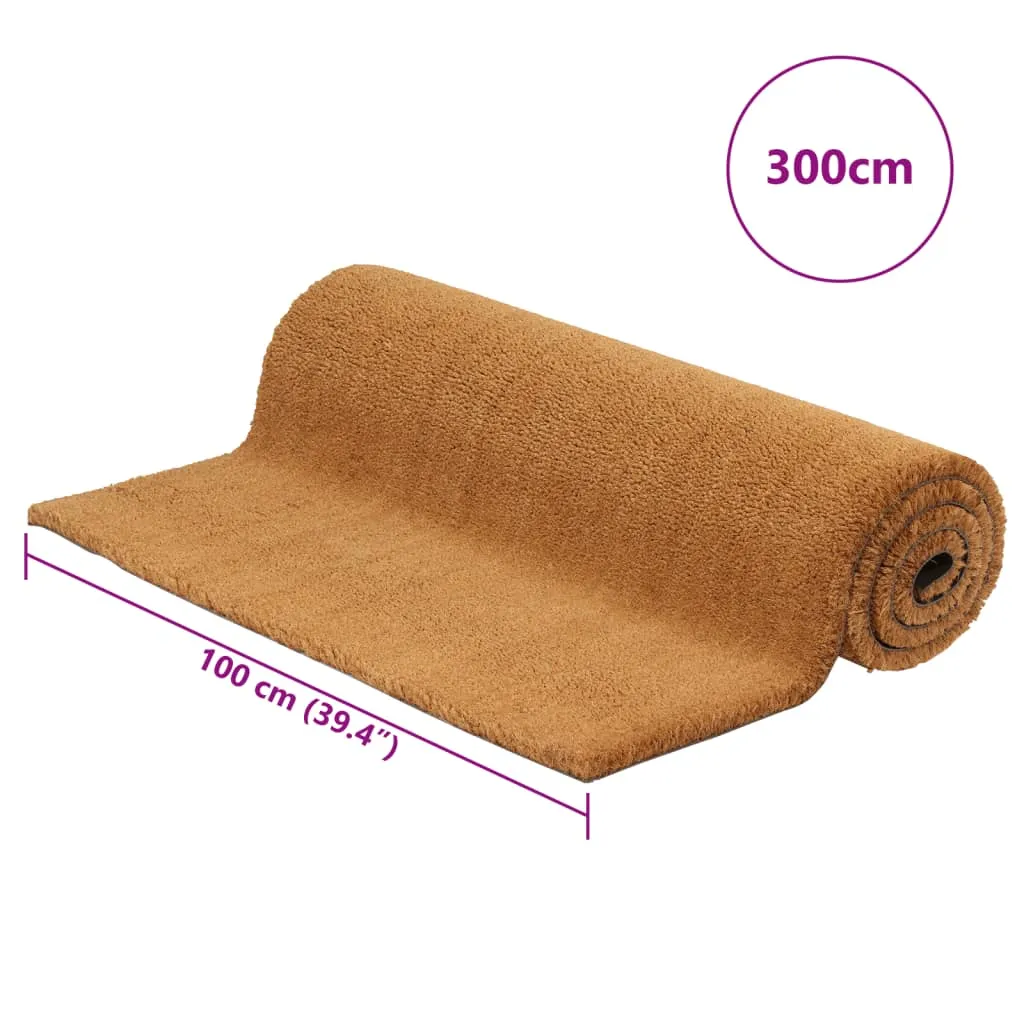 Door Mat Natural 100x300 cm Tufted Coir