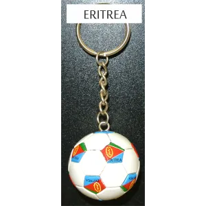 Eritrea Soccer Ball Metal Key Chain