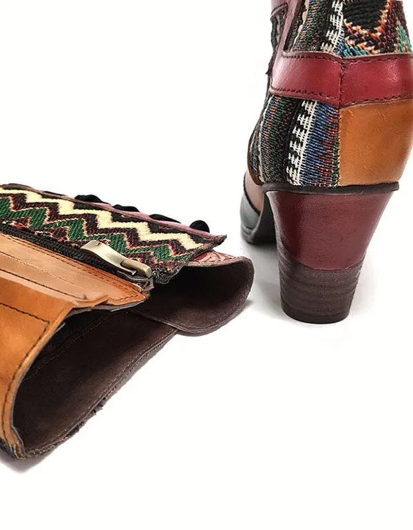 Ethnic Bohemian High Tube Handmade Boots 36-41