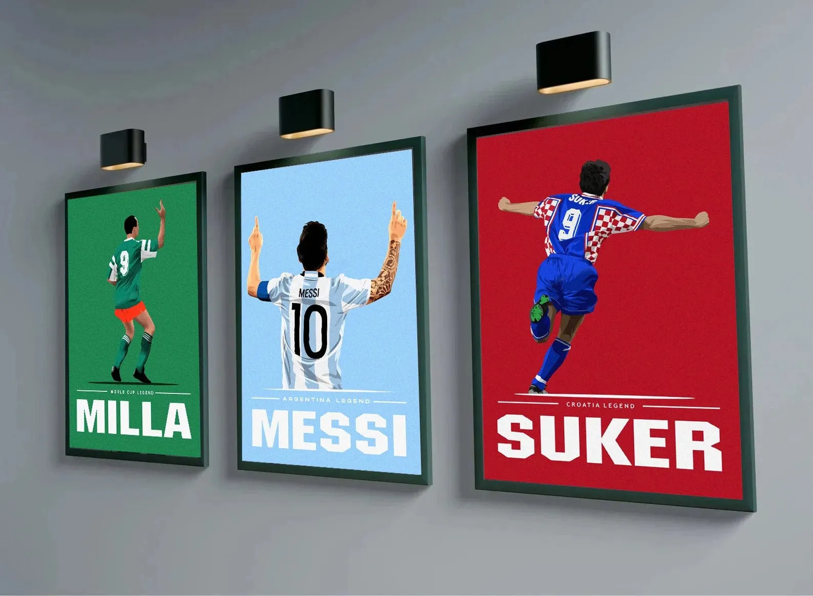 Football Soccer Star Legends Wall Art Canvas Prints