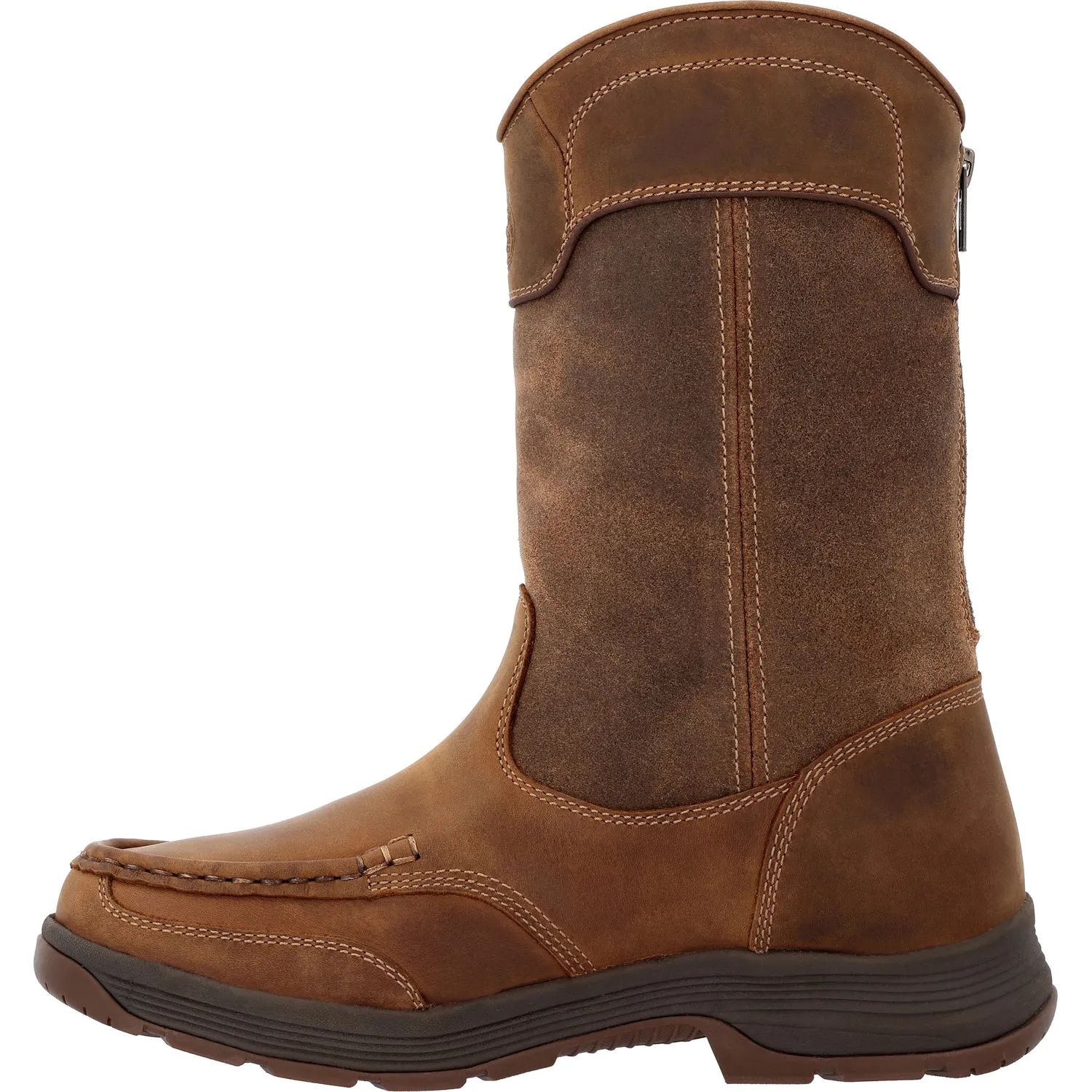 Georgia Mens Athens Superlyte WP Wellington Brown Leather Work Boots