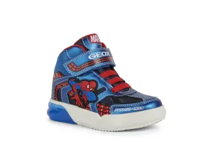 Geox Grayjay Spiderman Boys Navy-Royal Lights Marvel Boot