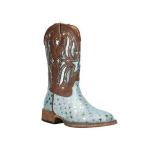 Girl's Roper Glitter Underlay Star Boot