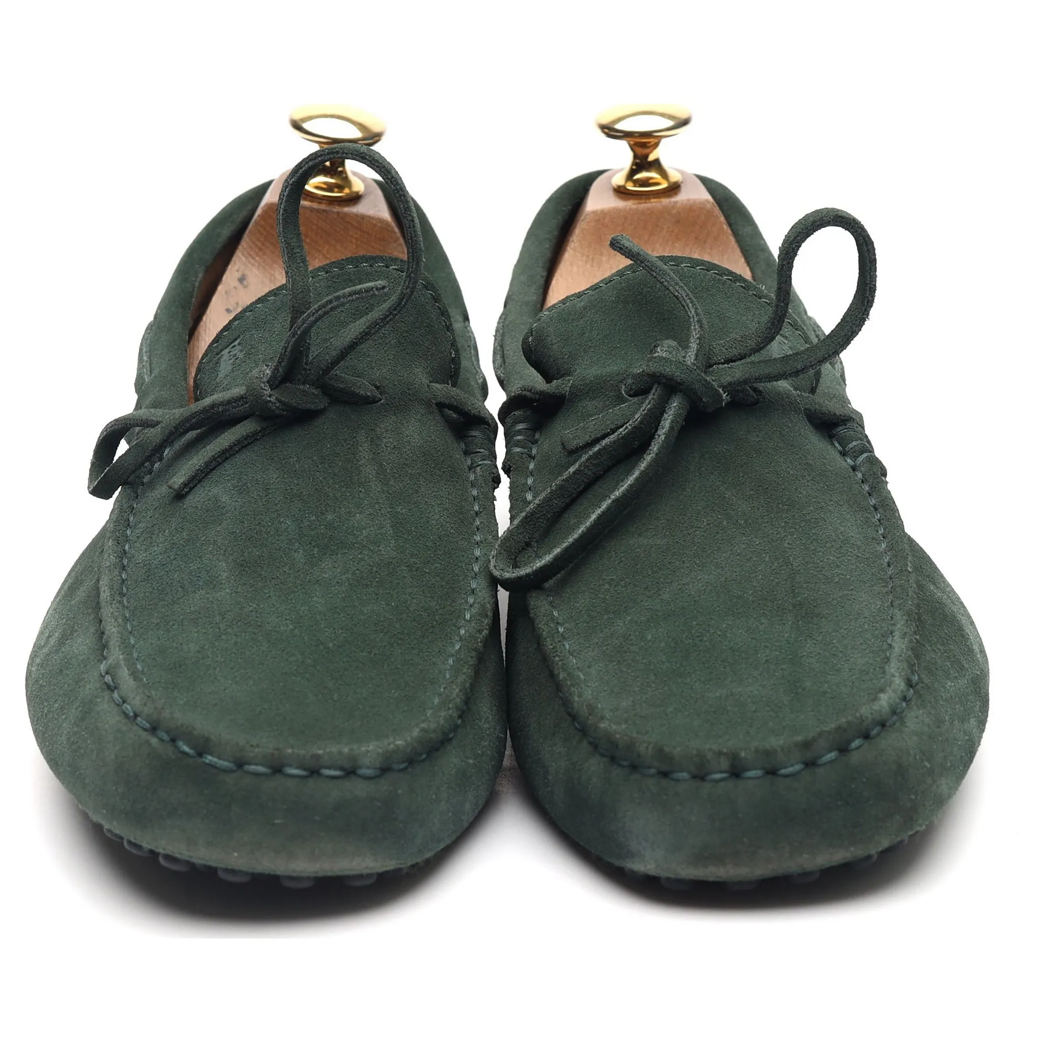 Gommino Green Suede Driving Loafers UK 6