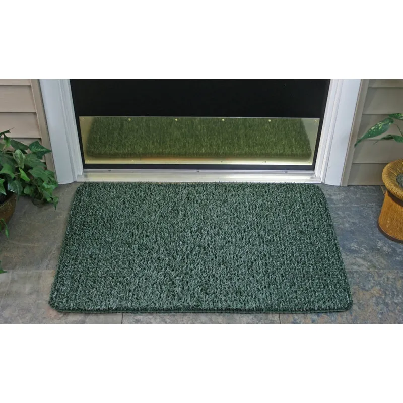 GrassWorx Clean Machine 36 in. W X 24 in. L Evergreen Flair AstroTurf Door Mat