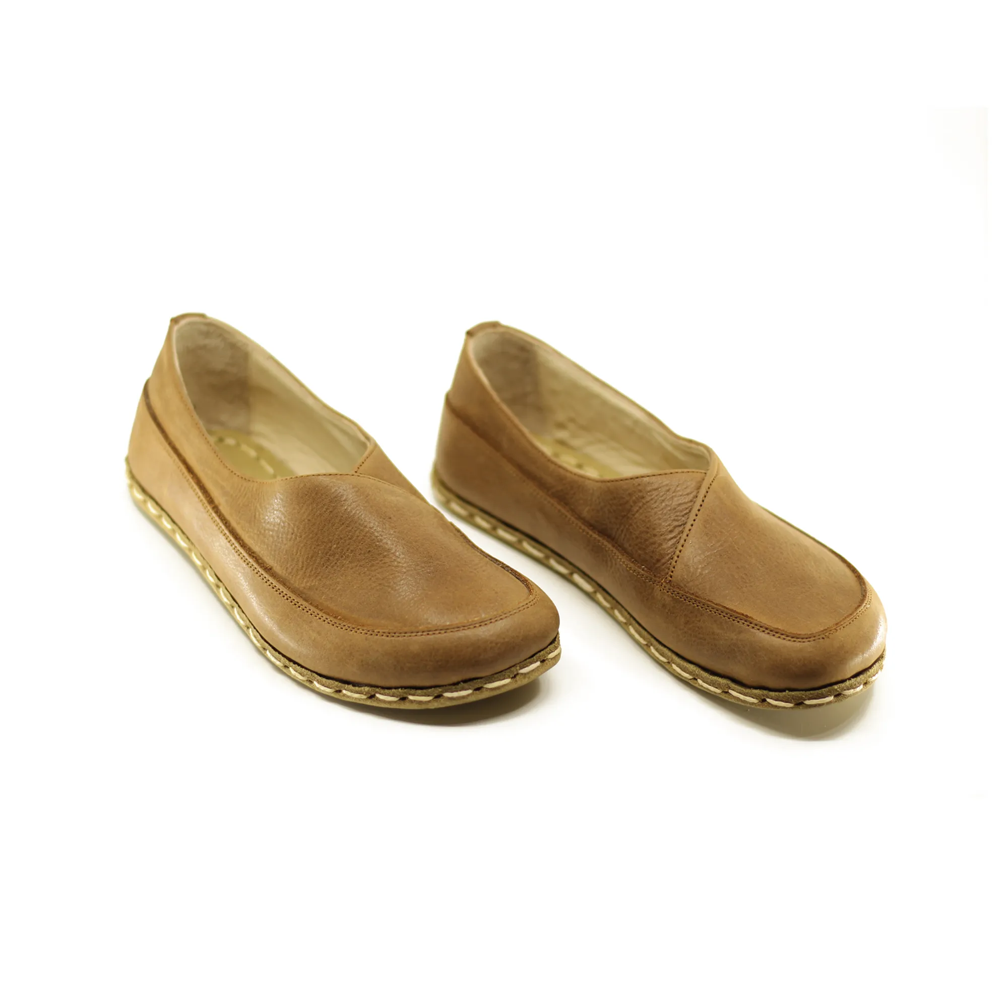 Handmade Barefoot Loafers for Women Matte Brown