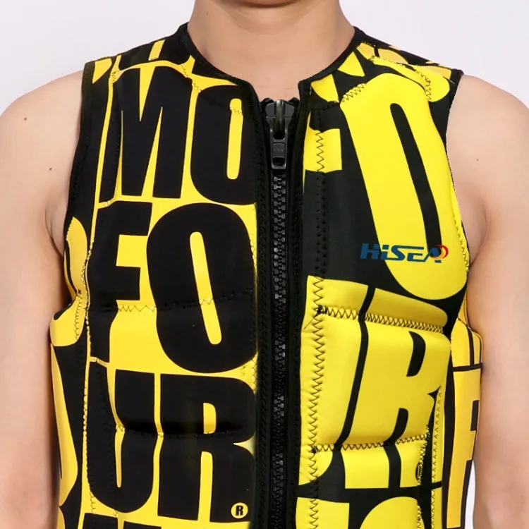 HiSEA L001 Letter Printing Super Elastic Buoyancy Surf Vest Professional Life Jacket, Size: S