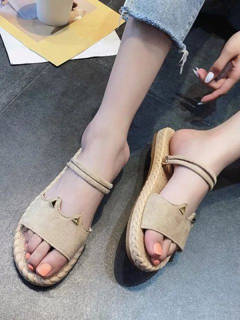 Impressive Style Suede Outdoor Sandals