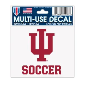 Indiana Hoosiers 3" x 4" Soccer Decal