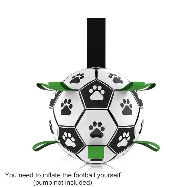 Interactive Pet Football Toys with Grab Tabs Dog Outdoor training Soccer Pet Bite Chew Balls