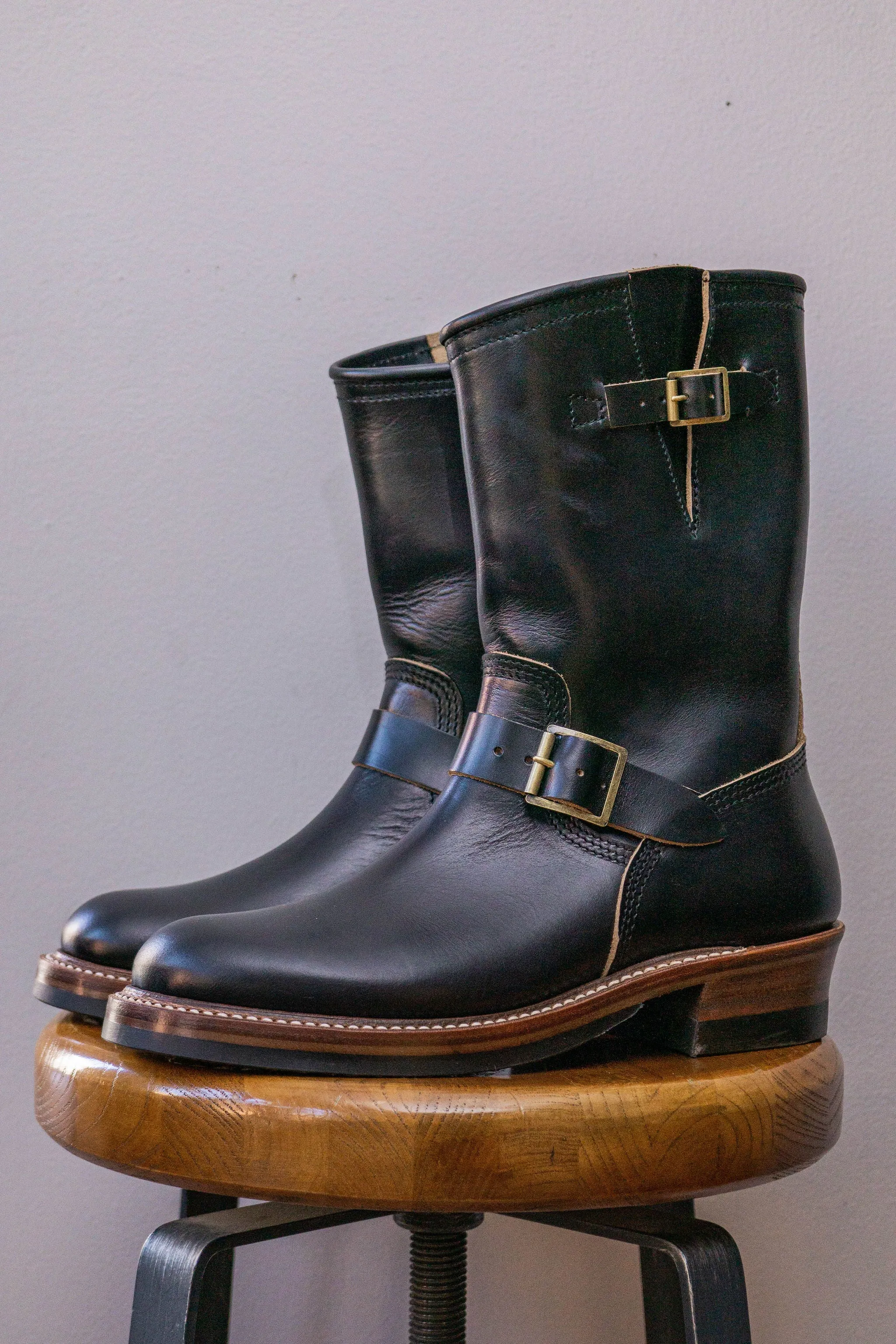 John Lofgren Wabash Engineer Boots - Horween CXL Black