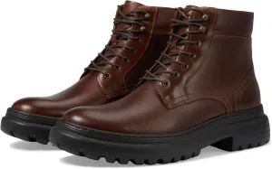 Johnston & Murphy Kelton Plain Toe Boot in Mahogany Full Grain