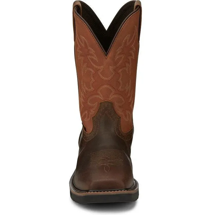 Justin Men's Actuator 11" CT Western Work Boot -Brown- SE4300