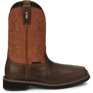 Justin Men's Actuator Western Work Boot w/  Composite Toe