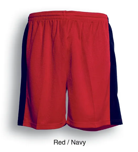 Kids Panel Soccer Shorts - Red/Navy