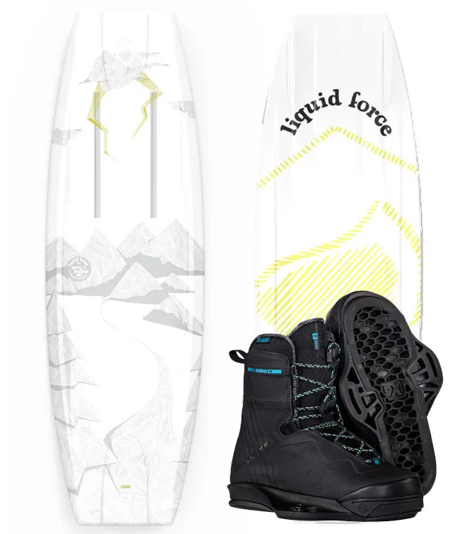 Liquid Force Bullox Aero Wakeboard Package with Aero Boots (2023)