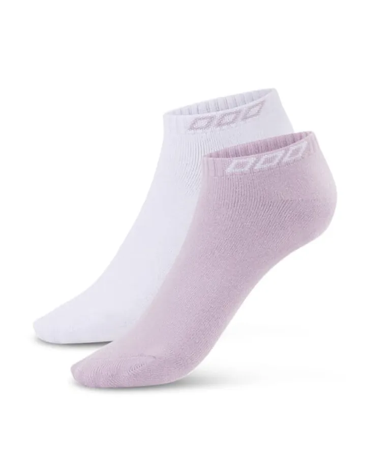 Lorna Jane 2pk Iconic Socks -Pale Orchid Lilac & White