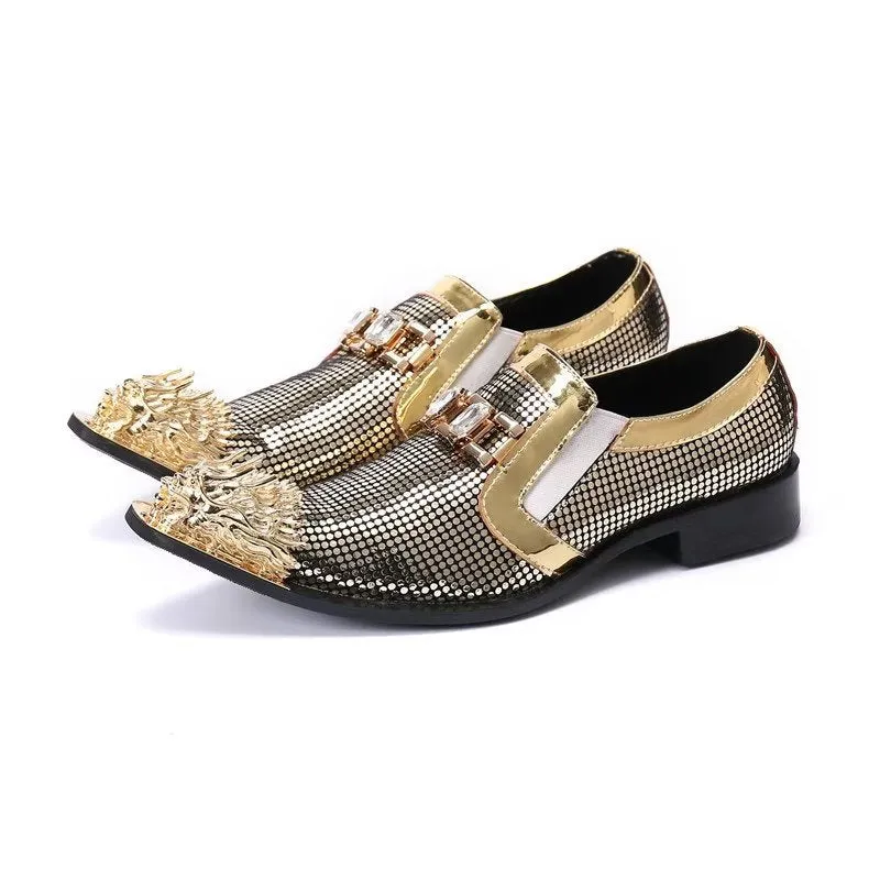 Luxe Exotic Genuine Leather Slip-on Dress Shoes