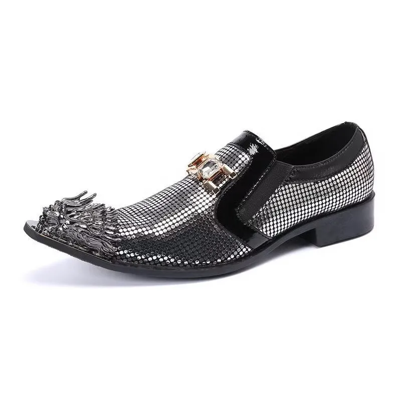 Luxe Exotic Genuine Leather Slip-on Dress Shoes