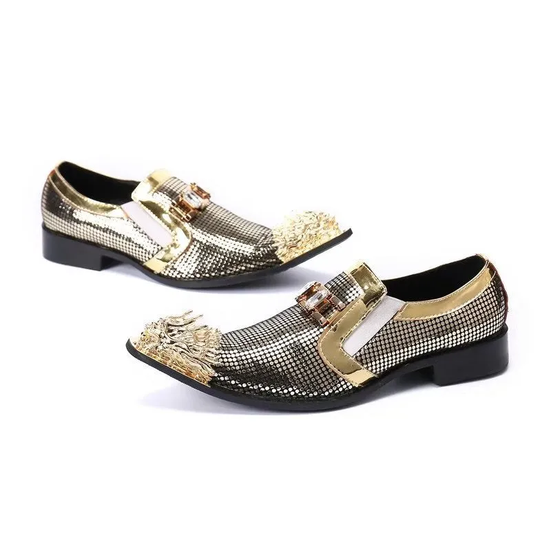 Luxe Exotic Genuine Leather Slip-on Dress Shoes