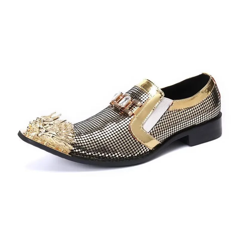 Luxe Exotic Genuine Leather Slip-on Dress Shoes