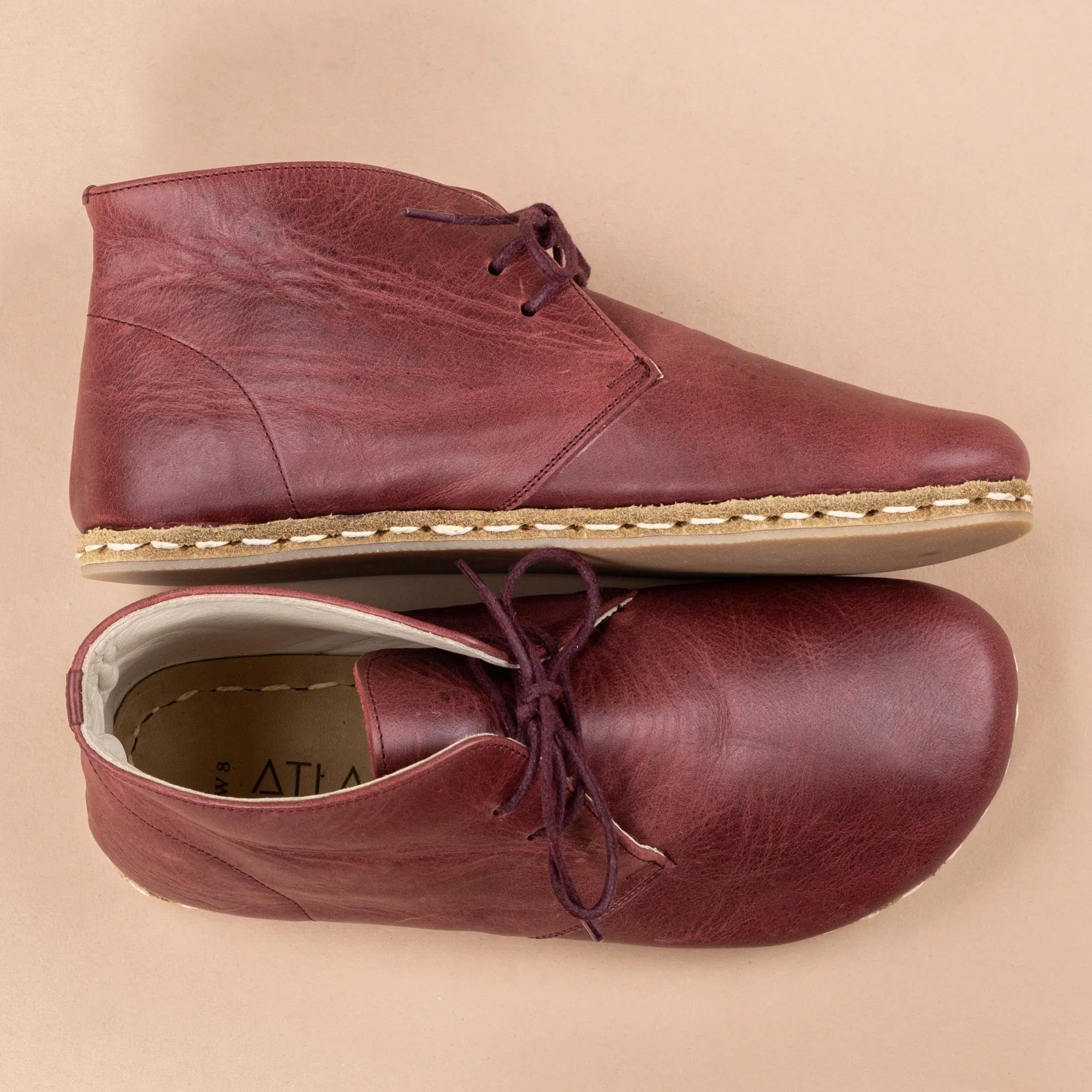 Men's Scarlet Barefoot Boots with Laces