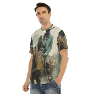 Men's Short Sleeve T-shirt With Button Closure #y143