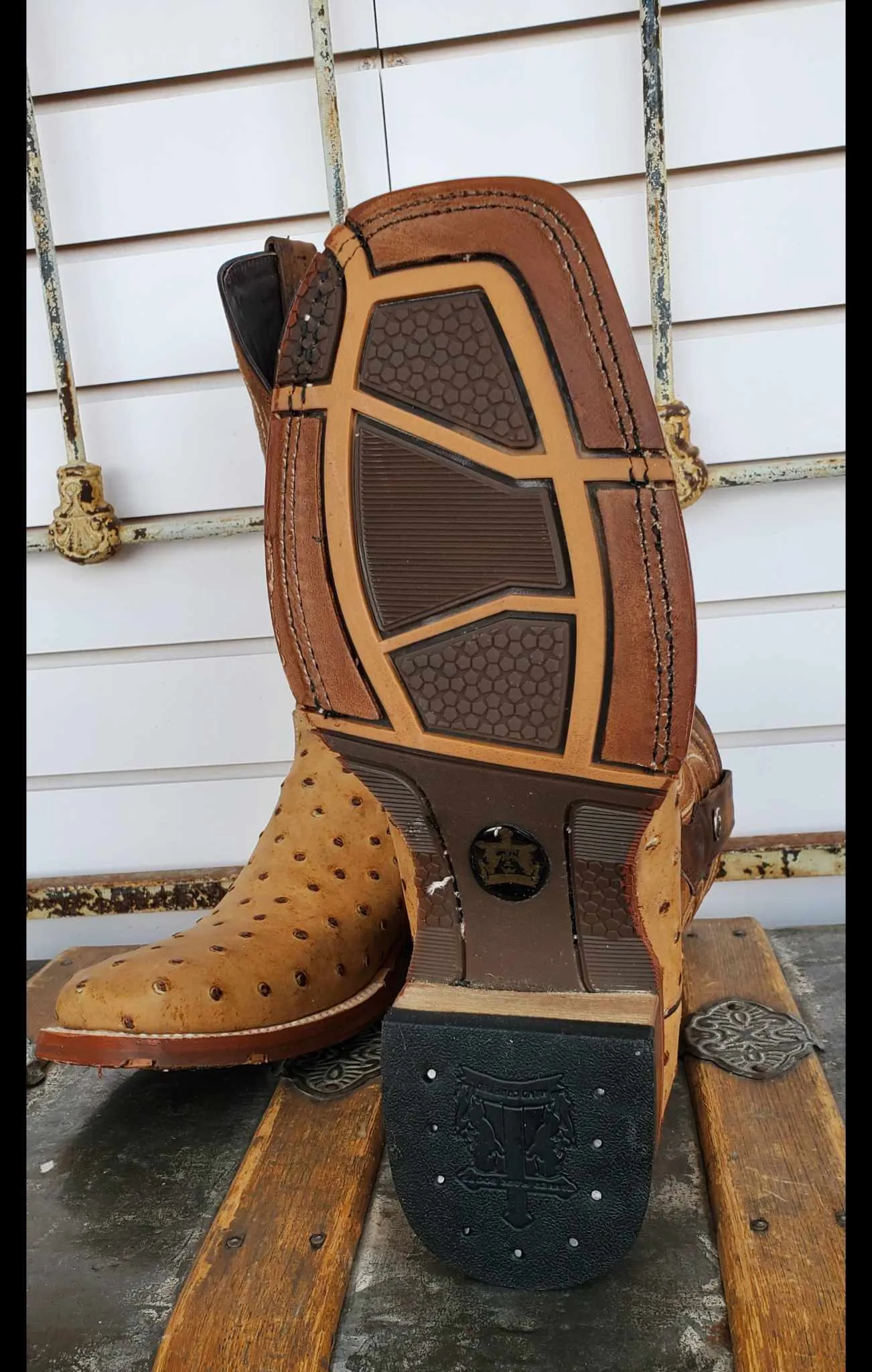 Men's Tanner Mark Antique Ostrich Print Boot