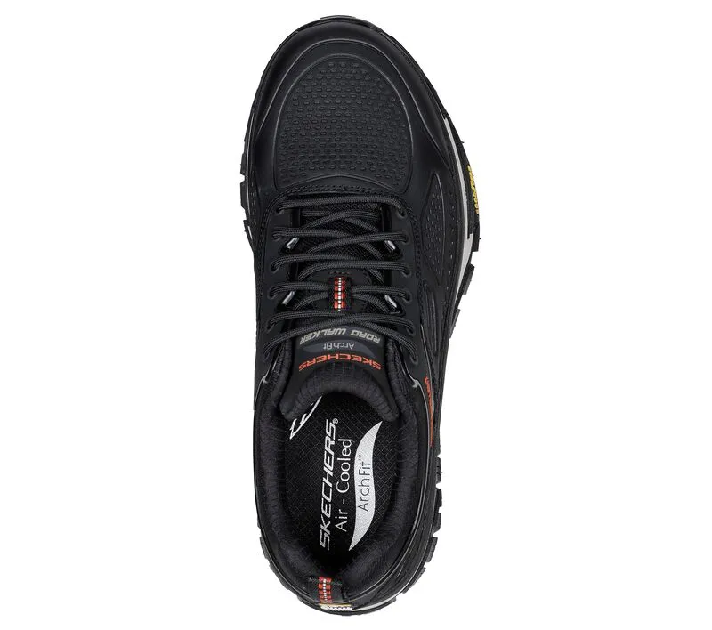 Men's Wide Fit Skechers 237333 Arch Fit Road Walker Recon Good Year Trainers - Black