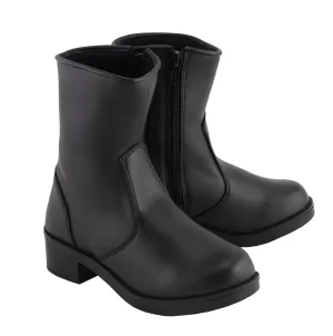 Milwaukee Leather MBL9480 Women's Premium Black 'Super Clean' Motorcycle Fashion Riding Boots with Side Zippers